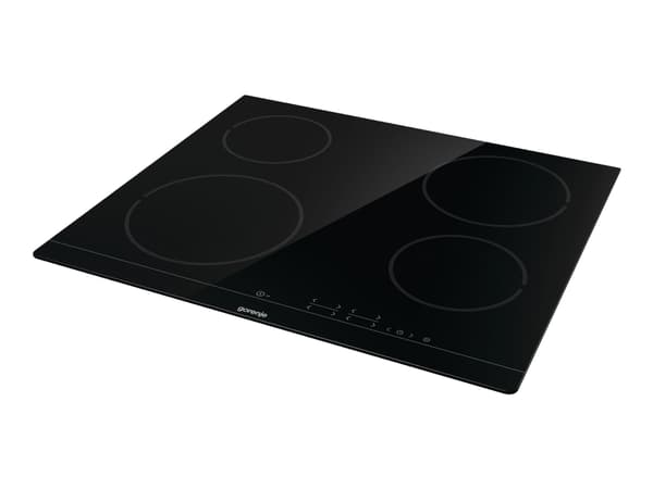 Gorenje ECT641BSC - Keramisk häll - 4 kokplattor - Fördjupning - bredd: 56 cm - djup: 49 cm - with sanded sides - svart Svart