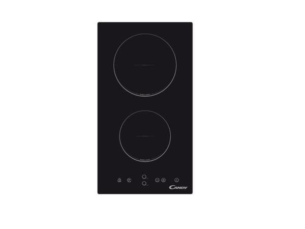 Candy CDH30 - Keramisk komfyrtopp - 2 plater - Nisje - bredde: 26.8 cm - dybde: 50 cm - svart
