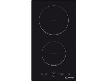 Candy CDH30 - Keramisk komfyrtopp - 2 plater - Nisje - bredde: 26.8 cm - dybde: 50 cm - svart