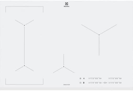 Electrolux EIV83443BW, Vit, Inbyggd, Induktionshäll med zon, Glass-keramisk, 4 zone(s), 4 zone(s) Vit