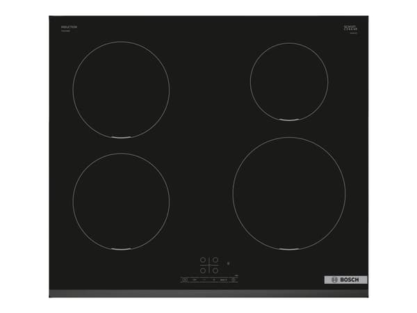 Bosch Serie | 4 PIE631BB5E - Induksjonskomfyrtopp - 4 plater - Nisje - bredde: 56 cm - dybde: 49 cm - uten ramme, - fasett - svart Sort