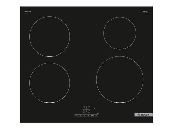 Bosch Serie | 4 PIE611BB5E - Induksjonskomfyrtopp - 4 plater - Nisje - bredde: 56 cm - dybde: 49 cm - uten ramme - svart Sort