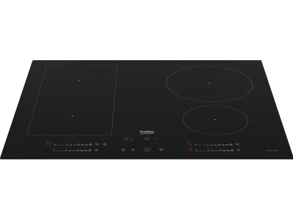 Beko HII 64730 UFT, Sort, Innebygget, 60 cm, Sonebasert induksjon, Glass-keramikk, 4 zone(s)