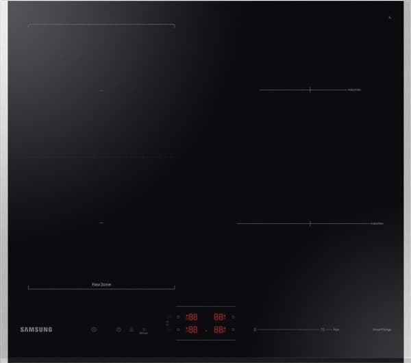 Samsung NZ64B5046JK, Sort, Innebygget, 60 cm, Sonebasert induksjon, Glass, 4 zone(s)