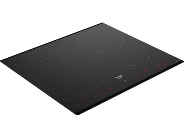 Beko HII64822UFT, Sort, Innebygget, 60 cm, Sonebasert induksjon, Glass, 4 zone(s)