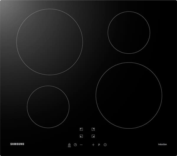 Samsung 1000 Induksjonskoketopp, Sort, Innebygget, Sonebasert induksjon, Glass-keramikk, 4 zone(s), 4 zone(s)