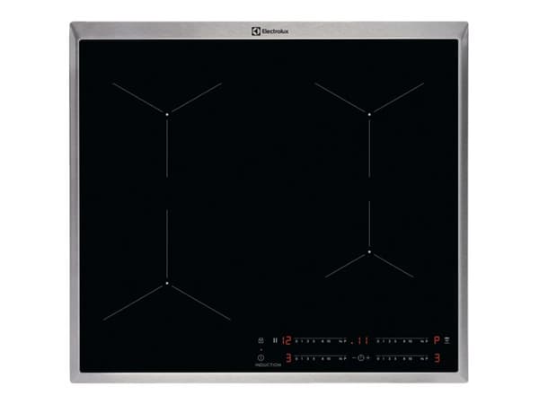 Electrolux 600 EIT60443X - Induktionshäll - 4 kokplattor - Fördjupning - bredd: 56 cm - djup: 49 cm - med kanter i rostfritt stål - svart