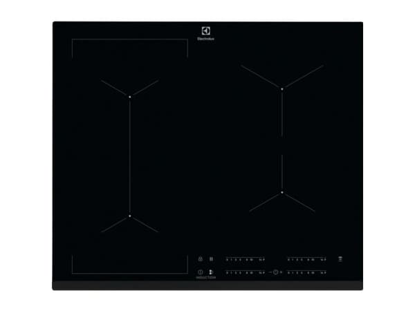 Electrolux EIV634, Svart, Inbyggd, 60 cm, Induktionshäll med zon, Glas, 4 zone(s)