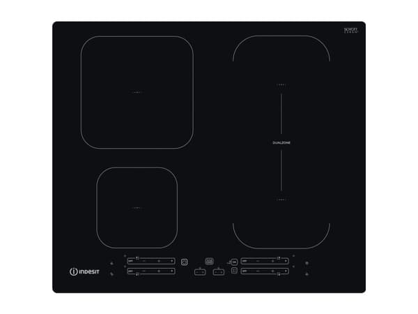 Indesit IB 65B60 NE - Induksjonskomfyrtopp - 4 plater - Nisje - bredde: 56 cm - dybde: 48 cm - svart