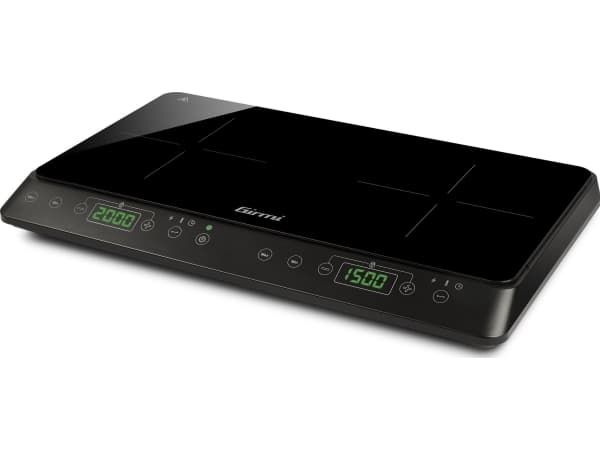Girmi PI51, Sort, Benkeplate, 56 cm, Sonebasert induksjon, 2 zone(s), 2 zone(s)