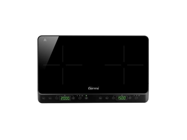 Girmi PI51, Sort, Benkeplate, 56 cm, Sonebasert induksjon, 2 zone(s), 2 zone(s) Sort