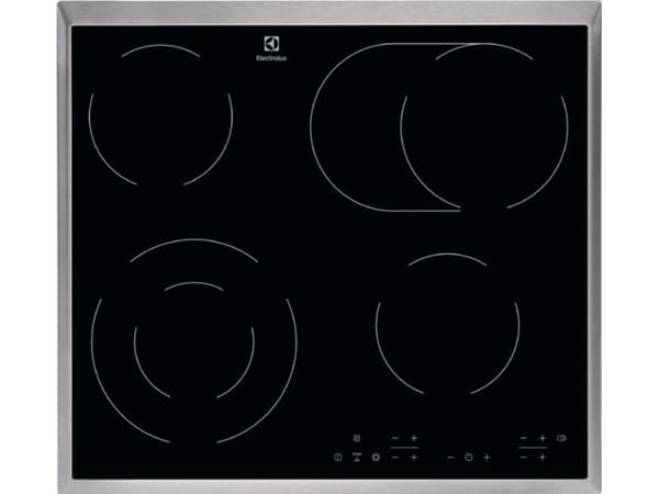 Electrolux EHF6346XOK, Sort, Innebygget, Keramisk, Glass-keramikk, 4 zone(s), 4 zone(s)