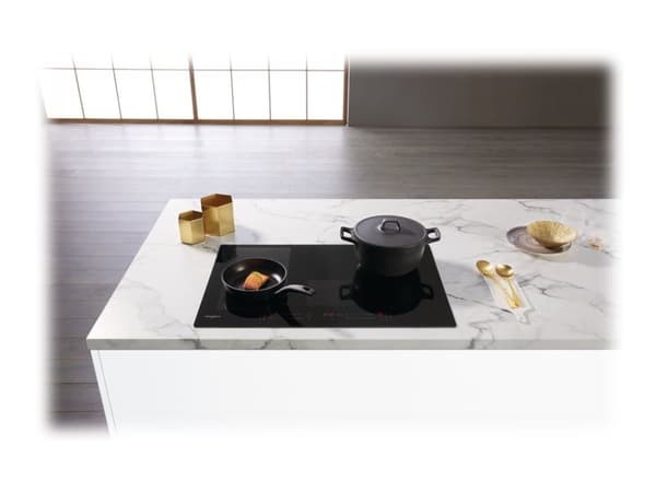 Whirlpool WF S0377 NE/IXL - Induktionshäll - 4 kokplattor - Fördjupning - bredd: 75 cm - djup: 48 cm - svart