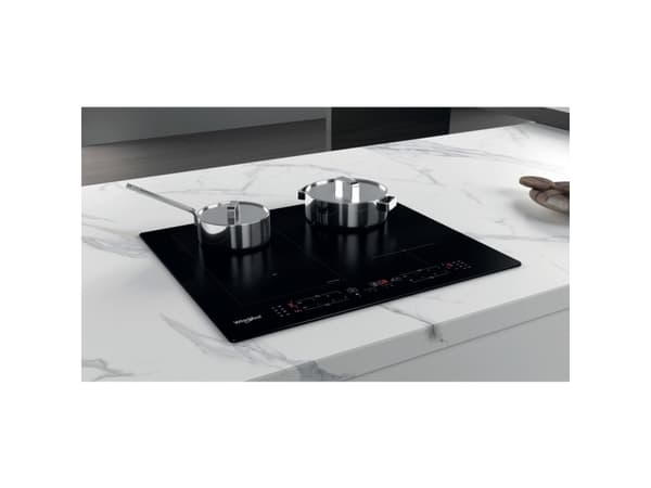 Whirlpool WL B3360 NE, Sort, Innebygget, 59 cm, Sonebasert induksjon, Glass, 4 zone(s)