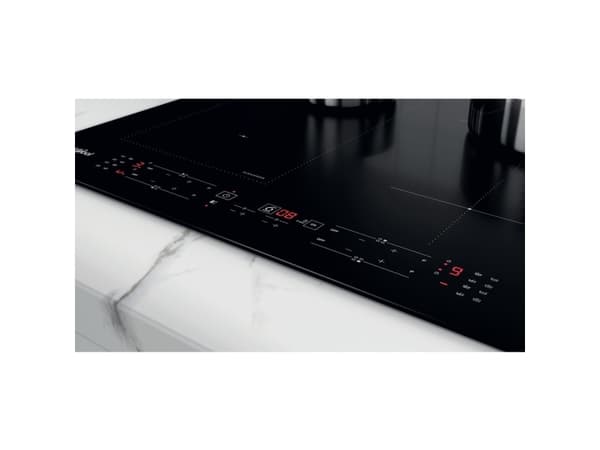 Whirlpool WL B3360 NE, Sort, Innebygget, 59 cm, Sonebasert induksjon, Glass, 4 zone(s)