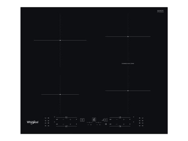 Whirlpool WB B3960 BF - Induksjonskomfyrtopp - 4 plater - Nisje - bredde: 56 cm - dybde: 48 cm - svart Sort