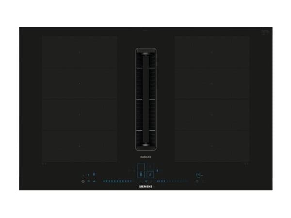 Siemens EX877NX68E, Sort, Innebygget, 80 cm, Sonebasert induksjon, Glass-keramikk, 4 zone(s) Sort