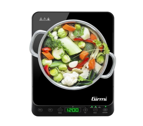 Girmi PI04, Sort, Benkeplate, 27.5 cm, Sonebasert induksjon, Glass, 1 zone(s)