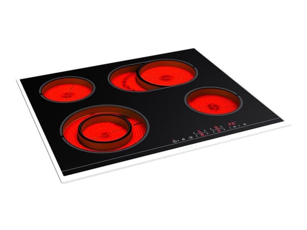 Gorenje ECT643BX - Keramisk komfyrtopp - 4 plater - Nisje - bredde: 56 cm - dybde: 49 cm - med pynt av rustfritt stål - svart