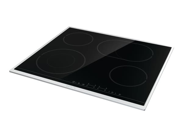 Gorenje ECT643BX - Keramisk komfyrtopp - 4 plater - Nisje - bredde: 56 cm - dybde: 49 cm - med pynt av rustfritt stål - svart