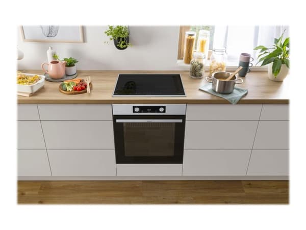 Gorenje Essential Black Steam Pyro Set - BPSX6737E06BG+IT43X - oven med komfyrtopp - med dampfunksjon - innebygd - med selvrens