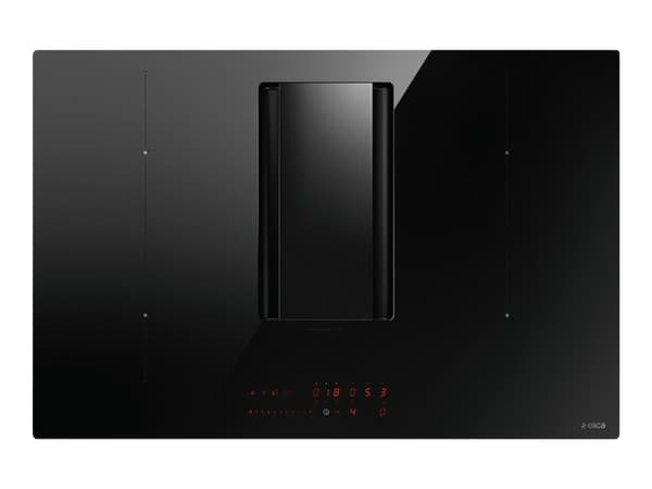Elica NikolaTesla Alpha BL/A/78 - Induksjonstopp - 4 plater - Nisje - bredde: 75 cm - dybde: 49 cm - Klasse A - svart - med aluminiumslist med nedtre