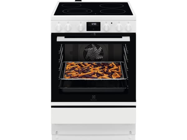 Electrolux SurroundCook 600 LKR66440NW - Komfyr - med dampfunksjon - frittstående - bredde: 59.6 cm - dybde: 60 cm - høyde: 85 cm - med selvrens - hv