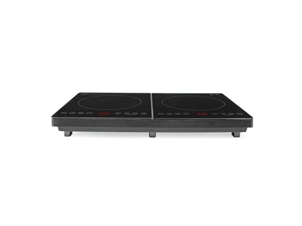 Nedis KAIP124CBK2, Sort, Benkeplate, 56 cm, Sonebasert induksjon, Glass, 2 zone(s)