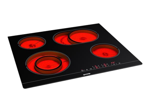 Gorenje ECT643BSC - Keramisk komfyrtopp - 4 plater - Nisje - bredde: 56 cm - dybde: 49 cm - with sanded sides - svart