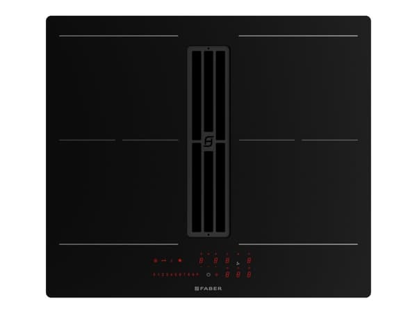 Faber Galileo Smart A60 - Induksjonskomfyrtopp - 4 plater - Nisje - bredde: 56 cm - dybde: 49 cm - Klasse A++ - svart med nedslagsutstøting