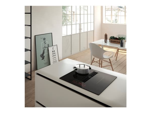 Faber Galileo Smart A60 - Induksjonskomfyrtopp - 4 plater - Nisje - bredde: 56 cm - dybde: 49 cm - Klasse A++ - svart med nedslagsutstøting Sort