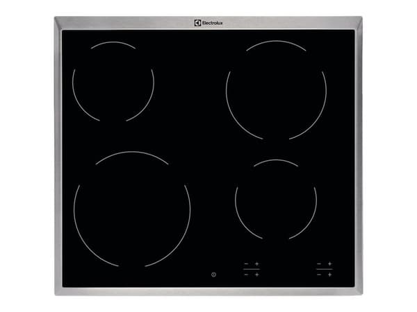 Electrolux HOC620X Keramisk platetopp Sort, Sølv