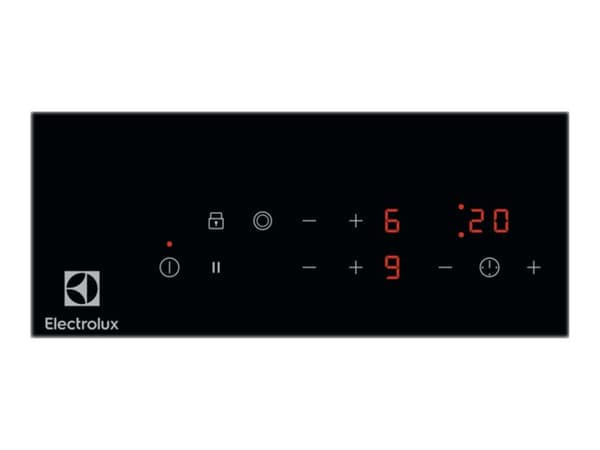 Electrolux Domino LHR3233CK - Keramisk komfyrtopp - 2 plater - Nisje - bredde: 27 cm - dybde: 49 cm - uten ramme - svart