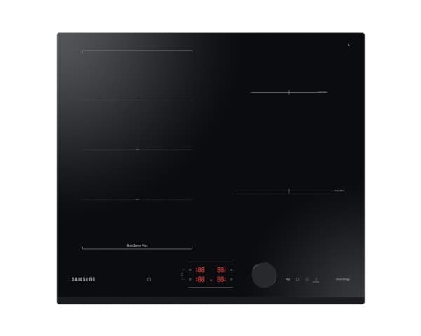 Samsung NZ64B6058GK, Sort, Innebygget, 59 cm, Sonebasert induksjon, Glass, 4 zone(s)