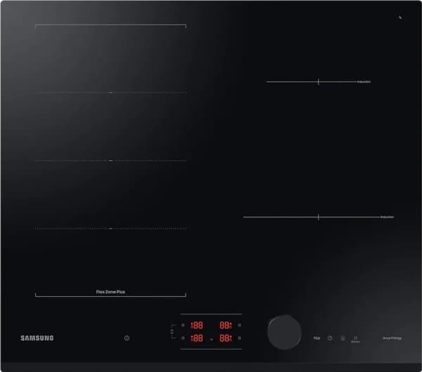 Samsung NZ64B6058GK, Sort, Innebygget, 59 cm, Sonebasert induksjon, Glass, 4 zone(s)