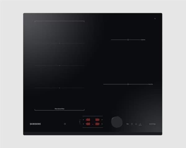 Samsung NZ64B6058GK, Sort, Innebygget, 59 cm, Sonebasert induksjon, Glass, 4 zone(s) Sort