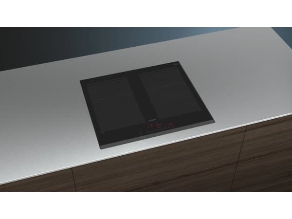 Siemens iQ700 EX651HXC1E - Induksjonskomfyrtopp - 4 plater - Nisje - bredde: 56 cm - dybde: 49 cm - fasett - svart