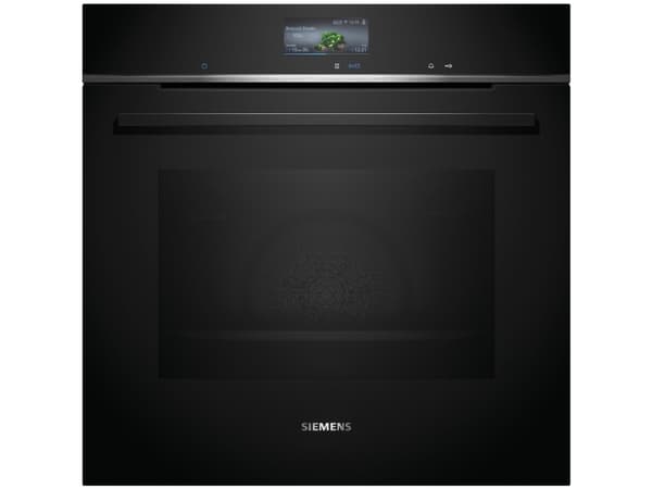 Siemens iQ700 HB776G3B1, Keskikokoinen, Sähköuuni, 71 L, 71 L, 30 - 300 °C, Hydrolyyttinen + pyrolyyttinen musta, Ruostumaton teräs