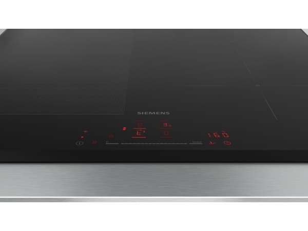 Siemens iQ700 EX651HEC1E - Induksjonskomfyrtopp - 4 plater - Nisje - bredde: 56 cm - dybde: 49 cm - uten ramme, - fasett - svart