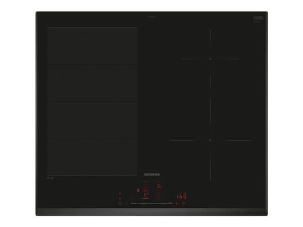 Siemens iQ700 EX651HEC1E - Induksjonskomfyrtopp - 4 plater - Nisje - bredde: 56 cm - dybde: 49 cm - uten ramme, - fasett - svart Sort