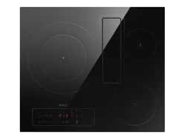 Elica NikolaTesla FIT 3Z BL/A/60 - Induksjonskomfyrtopp - 3 plater - Nisje - bredde: 56 cm - dybde: 49 cm - Klasse A - svart med downdraft exhaust (e