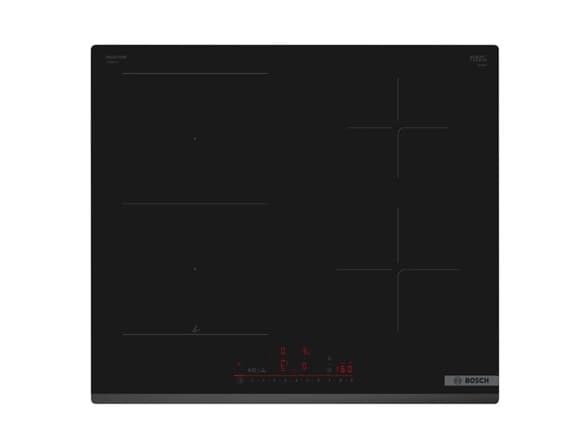 Bosch Serie | 6 PVS63KHC1Z - Induksjonskomfyrtopp - 4 plater - Nisje - bredde: 56 cm - dybde: 49 cm fasettert front - svart
