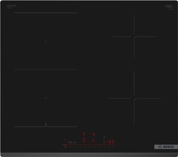 Bosch Serie | 6 PVS63KHC1Z - Induksjonskomfyrtopp - 4 plater - Nisje - bredde: 56 cm - dybde: 49 cm fasettert front - svart
