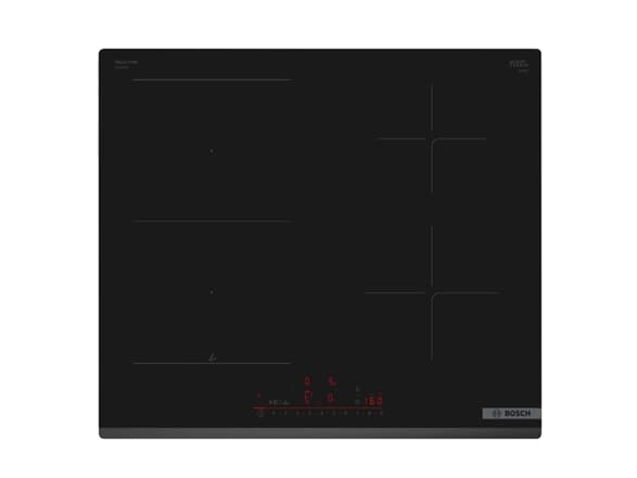 Bosch Serie | 6 PVS63KHC1Z - Induksjonskomfyrtopp - 4 plater - Nisje - bredde: 56 cm - dybde: 49 cm fasettert front - svart