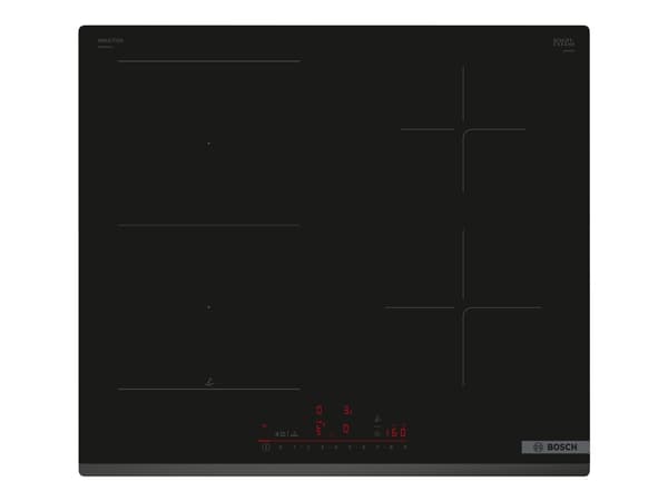 Bosch Serie | 6 PVS63KHC1Z - Induksjonskomfyrtopp - 4 plater - Nisje - bredde: 56 cm - dybde: 49 cm fasettert front - svart