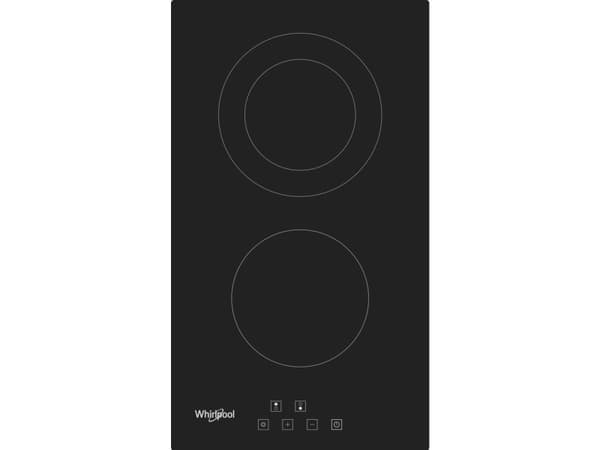 Whirlpool WRD 6030 B - Keramisk komfyrtopp - 2 plater - Nisje - bredde: 27 cm - dybde: 49 cm