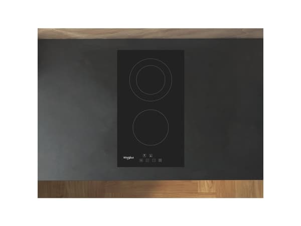 Whirlpool WRD 6030 B - Keramisk komfyrtopp - 2 plater - Nisje - bredde: 27 cm - dybde: 49 cm