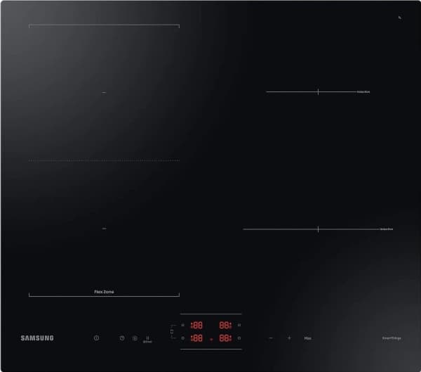 Samsung NZ8500BM, Sort, Innebygget, Sonebasert induksjon, Glass-keramikk, 4 zone(s), 4 zone(s) Sort