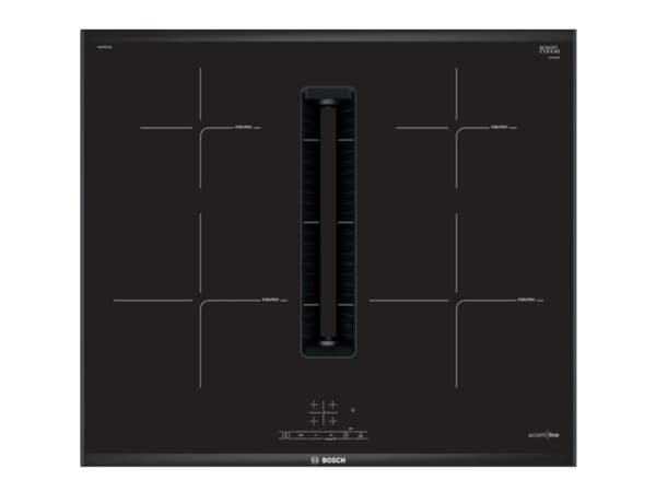 Bosch Serie 4 PIE695B15E, Sort, Innebygget, 60 cm, Sonebasert induksjon, Glass-keramikk, 4 zone(s)