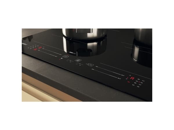 Whirlpool WF S3660 CPNE, Sort, Innebygget, 60 cm, Sonebasert induksjon, Glass-keramikk, 4 zone(s)